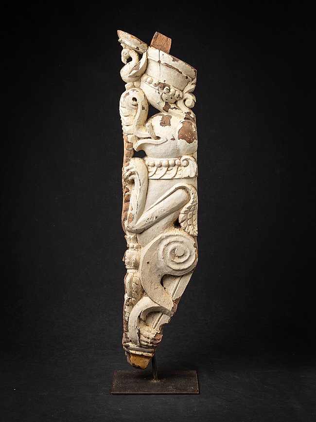 Antique wooden Indian temple panel