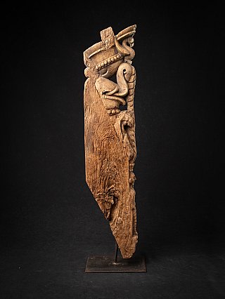 Antique wooden Indian temple panel