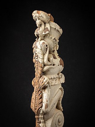 Antique wooden Indian temple panel
