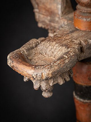 Antique Indian Wooden Candle Stand