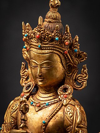 Old bronze Nepali Vajrasattva statue