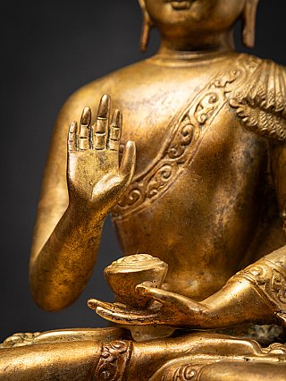 Old bronze Nepali Buddha statue