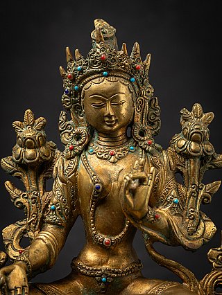 Old bronze Nepali Green Tara statue
