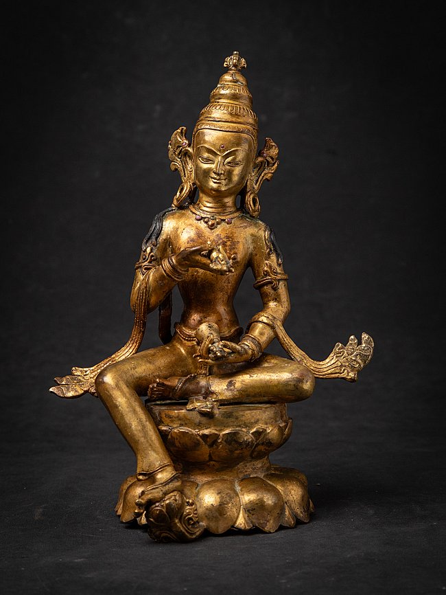 Old bronze Nepali Vajrasattva statue