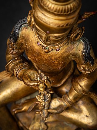 Old bronze Nepali Vajrasattva statue