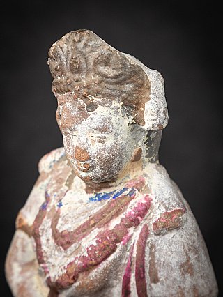 Antike Keramikfigur eines hinduistischen Gottes