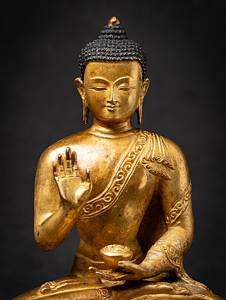 Oude bronze Nepalese Boeddha
