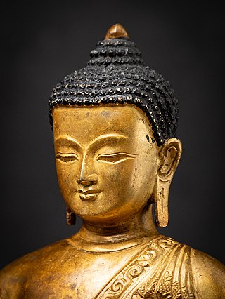 Oude bronze Nepalese Boeddha