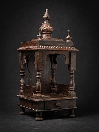 Antique wooden Indian temple