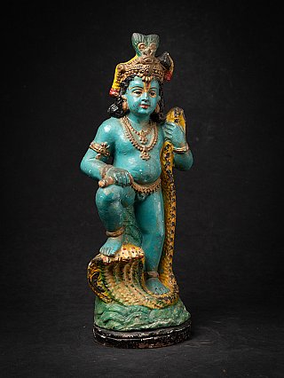 Antiker Krishna Figur aus Keramik