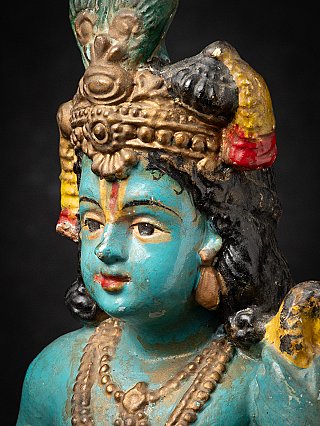 Antiker Krishna Figur aus Keramik