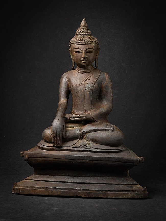 Old bronze Burmese Buddha statue