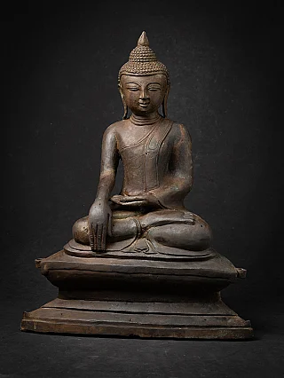 Old bronze Burmese Buddha statue