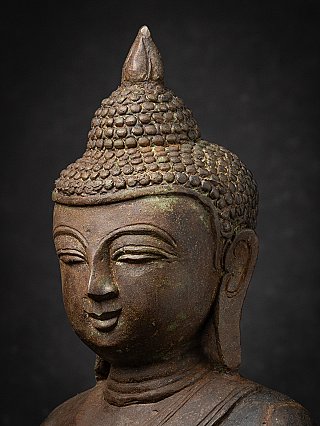Old bronze Burmese Buddha statue