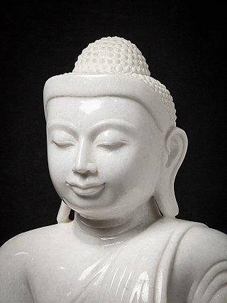 Newly made Burmese marble Buddha statue