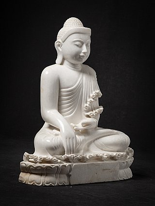 Newly made Burmese marble Buddha statue