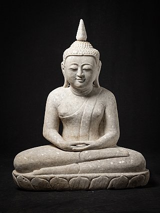Old marble Burmese Buddha statue