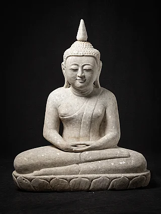 Old marble Burmese Buddha statue