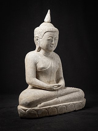 Old marble Burmese Buddha statue