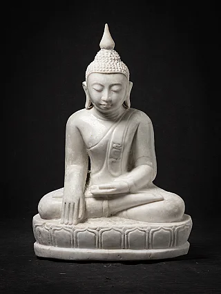 Old marble Burmese Buddha statue