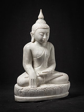 Old marble Burmese Buddha statue