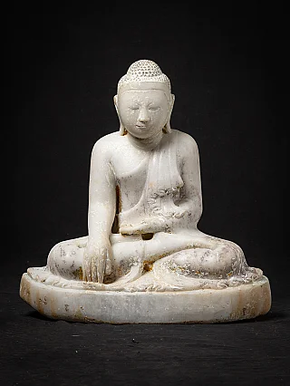 Antique Burmese marble Mandalay Buddha statue