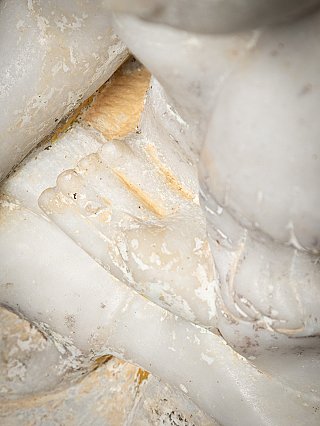 Antike burmesische Marmor Buddhafigur