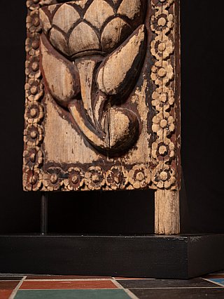 Set of antique wooden Burmese temple doors
