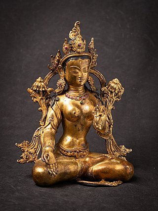Old bronze Nepali White Tara statue