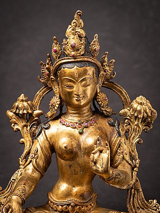 Old bronze Nepali White Tara statue
