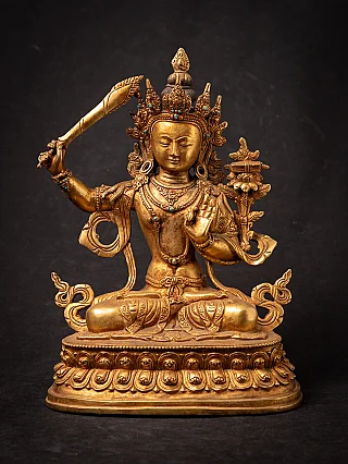Old bronze Nepali Manjushri statue