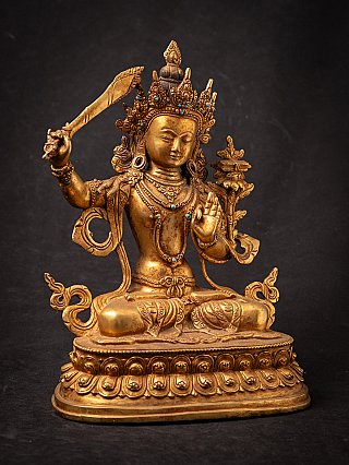 Old bronze Nepali Manjushri statue
