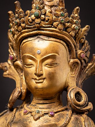 Old bronze Nepali Green Tara statue