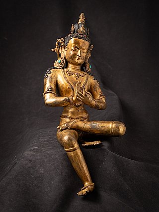 Old bronze Nepali Bodhisattva statue