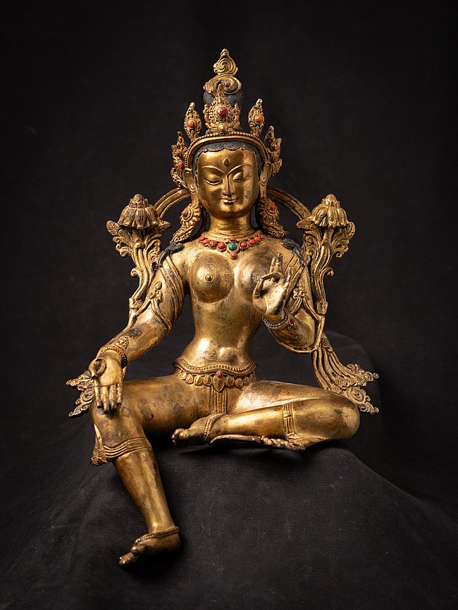 Old bronze Nepali Green Tara statue