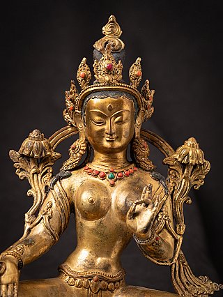 Old bronze Nepali Green Tara statue