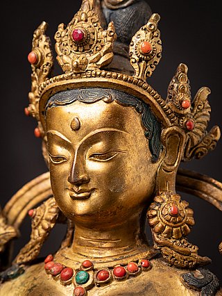 Old bronze Nepali Green Tara statue