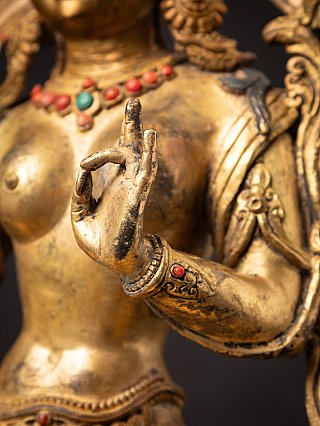 Old bronze Nepali Green Tara statue