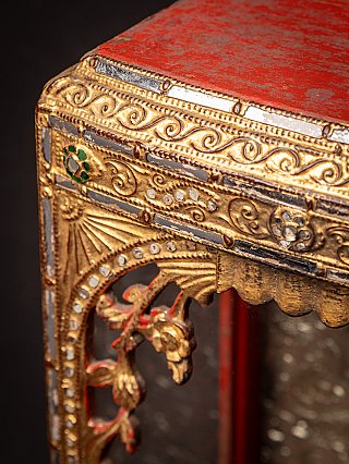 Antique wooden Burmese temple