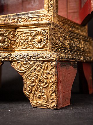 Antique wooden Burmese temple
