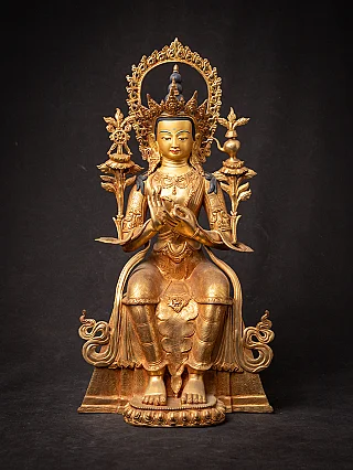 Beautiful bronze Nepalese Maitreya Buddha