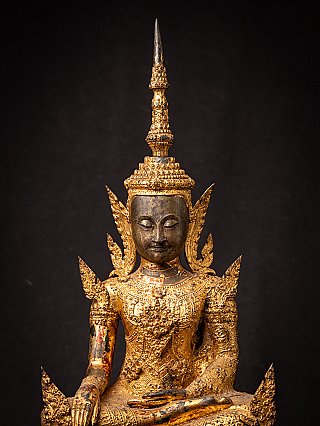 Antique bronze Thai Rattanakosin Buddha