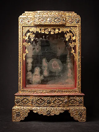 Antique wooden Burmese temple