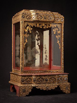 Antique wooden Burmese temple