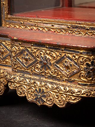 Antique wooden Burmese temple
