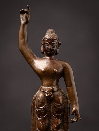 Antique bronze Nepali Siddhartha Baby Buddha