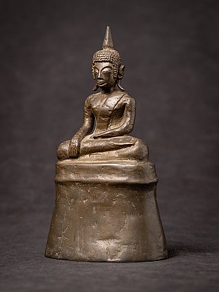 Antiek bronzen Boeddhabeeld uit Laos