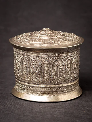 Antique Burmese Silver Box