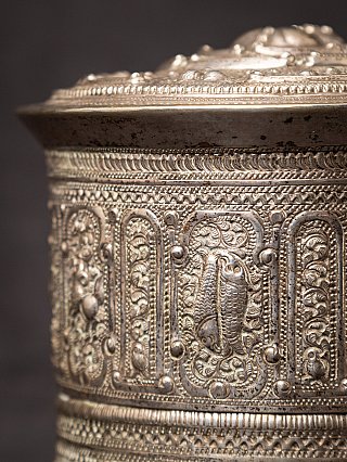 Antique Burmese Silver Box