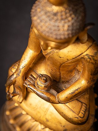 Antieke bronzen Birmese Ava Boeddha